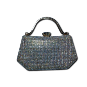 Womens stone Evening Bag Sparkly Glitter Sequin Handbag Crystal Clutch Bag Bridal Wedding Purse Silver